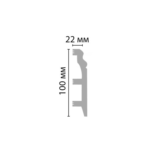 Плинтус Decomaster Дуб капучино D232-77 2400×100×22