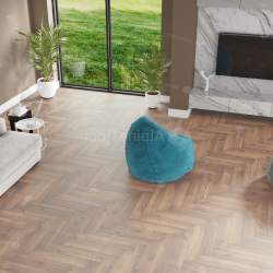 Кварцвиниловый SPC ламинат Alpine Floor Parquet Premium Дуб Royal ECO 19-2 венгерская елка 600×125×8