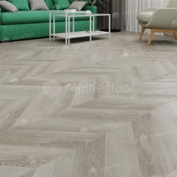 Кварцвиниловая плитка Alpine Floor клеевая Chevron Alpine LVT Дуб Фантазия Chevron французская елка 555×127×2,5