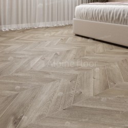 Кварцвиниловая плитка Alpine Floor клеевая Chevron Alpine LVT Дуб Натуральный отбеленный Chevron ECO 20-3 французская елка 555×127×2,5