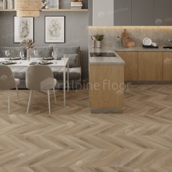 Кварцвиниловая плитка Alpine Floor клеевая Chevron Alpine LVT Дуб Синистра Chevron ECO 20-6 французская елка 555×127×2,5