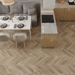 Кварцвиниловая плитка Alpine Floor клеевая Chevron Alpine LVT Дуб Синистра Chevron ECO 20-6 французская елка 555×127×2,5