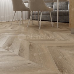 Кварцвиниловая плитка Alpine Floor клеевая Chevron Alpine LVT Дуб Синистра Chevron ECO 20-6 французская елка 555×127×2,5