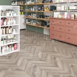 Кварцвиниловая плитка Alpine Floor клеевая Chevron Alpine LVT Дуб Исида Chevron ECO 20-8 французская елка 555×127×2,5