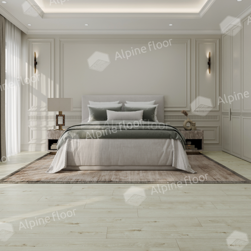 Кварцвиниловый SPC ламинат Alpine Floor ProNature Slaney 61870 1290×203×4 фото в интерьере