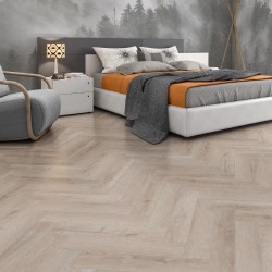 Кварцвиниловый SPC ламинат Cronafloor Herringbone Дуб Дижон H010 венгерская елка 640×128×4,5