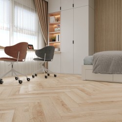 Кварцвиниловый SPC ламинат Cronafloor Herringbone Дуб Дижон H010 венгерская елка 640×128×4,5