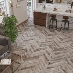 Кварцвиниловый SPC ламинат Cronafloor Herringbone Дуб Тулон H009 венгерская елка 640×128×4,5