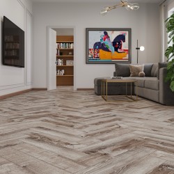 Кварцвиниловый SPC ламинат Cronafloor Herringbone Дуб Тулон H009 венгерская елка 640×128×4,5