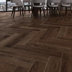 Кварцвиниловый SPC ламинат Cronafloor Herringbone Дуб Тулуза H001 венгерская елка 640×128×4,5