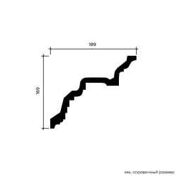 Потолочный плинтус под покраску Европласт 1.50.110 2000×189×169