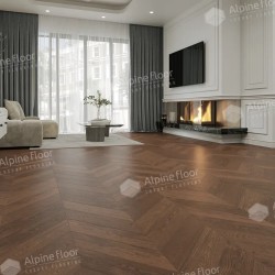 Инженерная доска Alpine Floor Chateau Дуб Браун Стори EW203-09 французская елка 600×120×12