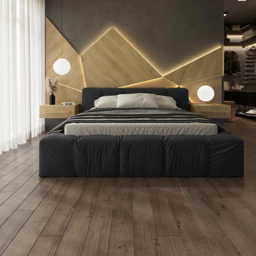 Ламинат AlixFloor Natural Line Дуб кантри темный ALX827 1261×133×12 фото в интерьере