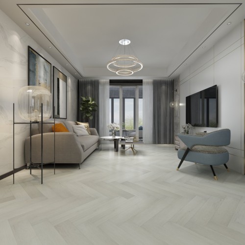 Кварцвиниловая плитка Damy Floor клеевая London LVT Йорк York 191023EL-04-LVT венгерская елка 590×118×2,5 фото в интерьере