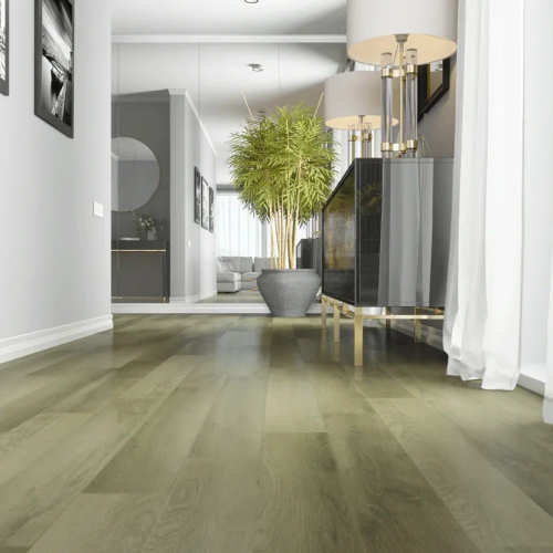 Кварцвиниловый SPC ламинат Home Expert Natural Дуб Весенний луг 0-009 1220×150×3,5 фото в интерьере