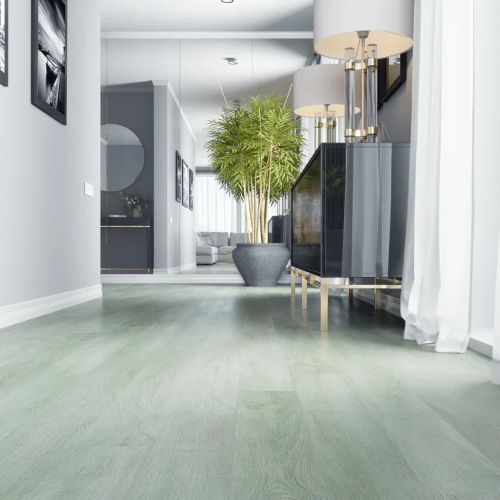 Кварцвиниловый SPC ламинат Home Expert Natural Дуб Тихий лес 1203 / 0-004 1220×150×3,5 фото в интерьере