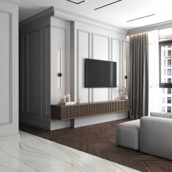 Потолочный плинтус под покраску Decor-Dizayn Estet DD522 2000×100×152