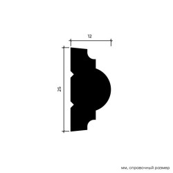 Молдинг под покраску Европласт 6.51.322 2000×25×12