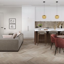 Кварцвиниловая плитка Damy Floor клеевая Chevron LVT Пале-Рояль Palais Royal DF02-Ch-LVT французская елка 600×127×2,5