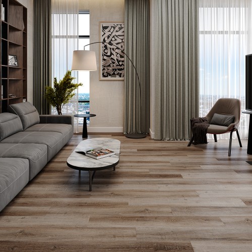 Кварцвиниловый SPC ламинат Cronafloor Alpha Дуб Мюнхен А102 1200×180×3,5