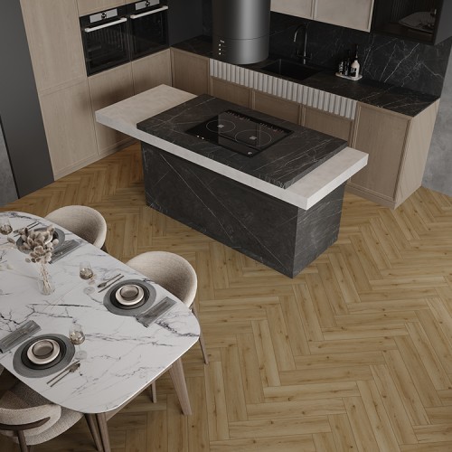 Кварцвиниловый SPC ламинат Cronafloor Herringbone 2.0 Дуб Кан H011 венгерская елка 640×128×4,5