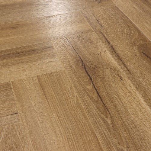 Кварцвиниловый SPC ламинат Cronafloor Herringbone 2.0 Дуб Лион H012 венгерская елка 640×128×4,5