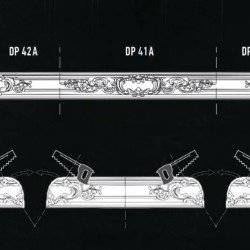 Угловой элемент внутренний к потолочному плинтусу под покраску Decomaster DP-42A 2400×175×175