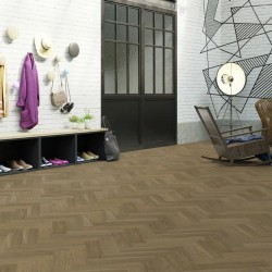 Кварцвиниловая плитка Invictus клеевая Maximus Parquet New England Oak Toffee венгерская елка 406×102×2,5