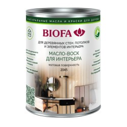 Масло с воском для дерева Biofa 2045 цвет 2026 Оазис матовое 0,125 л