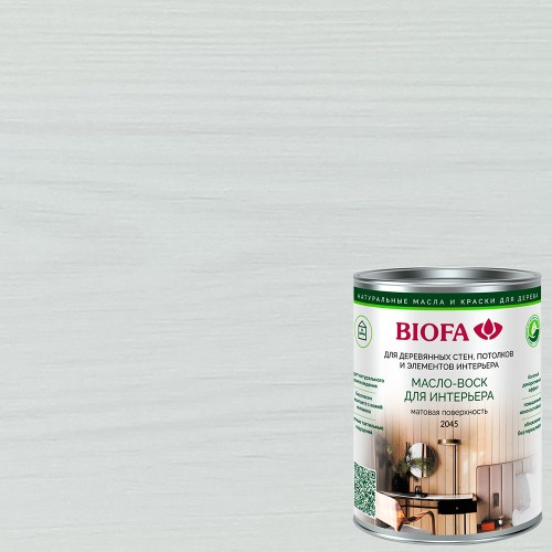 Масло с воском для дерева Biofa 2045 цвет 2027 Аральское море матовое 0,4 л