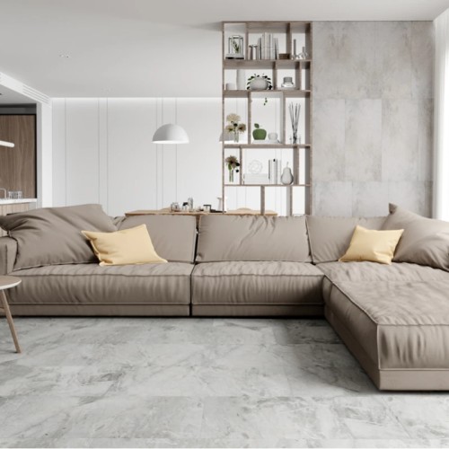 Кварцвиниловая плитка Vinilam клеевая Ceramo Stone Glue Адриатический Серый 91901 950×475×2,5