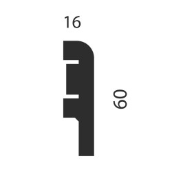 Плинтус МДФ под покраску Cosca Decor AP02 2400×60×16