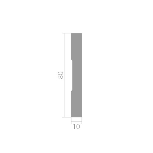 Плинтус под покраску Ultrawood BO 8010 i 2000×80×10