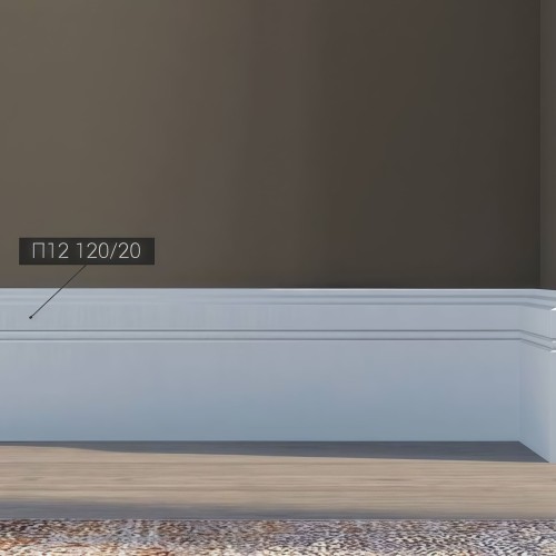 Плинтус под покраску Bello Deco П12 2000×120×20