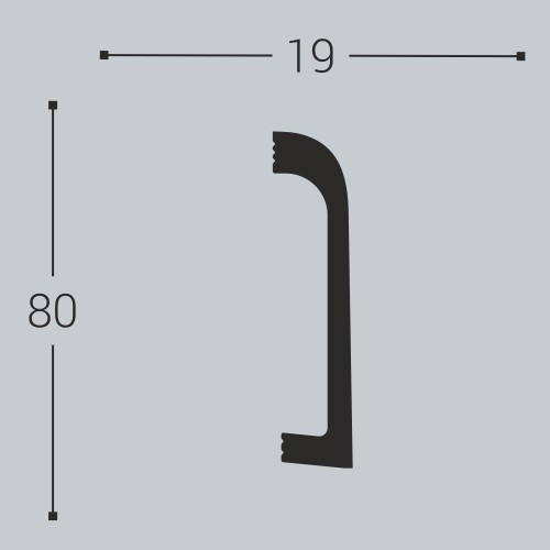 Плинтус под покраску Bello Deco П16 2000×80×19