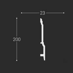 Плинтус под покраску Bello Deco П18 2000×200×23