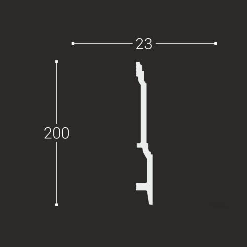 Плинтус под покраску Bello Deco П18 2000×200×23