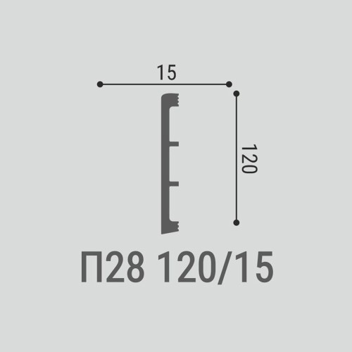Плинтус под покраску Bello Deco П28 2000×120×15