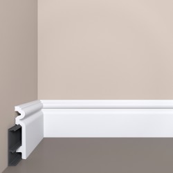 Плинтус под покраску с монтажной планкой Bello Deco П14 2000×90×19