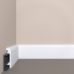 Плинтус под покраску с монтажной планкой Bello Deco П16 2000×80×19