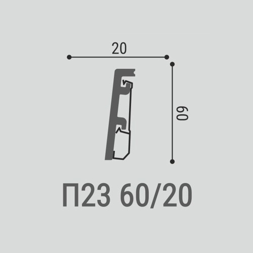 Плинтус под покраску Bello Deco П23 2000×60×20