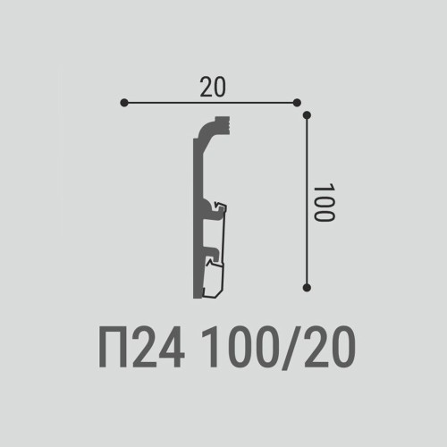 Плинтус под покраску Bello Deco П24 2000×100×20
