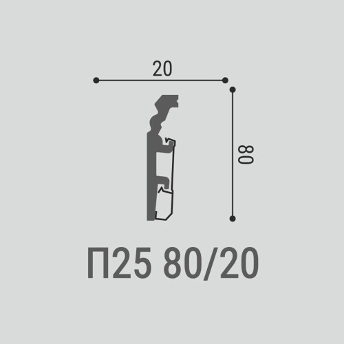 Плинтус под покраску Bello Deco П25 2000×80×20