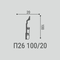 Плинтус под покраску Bello Deco П26 2000×100×20