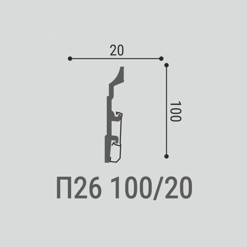 Плинтус под покраску Bello Deco П26 2000×100×20