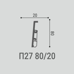 Плинтус под покраску Bello Deco П27 2000×80×20
