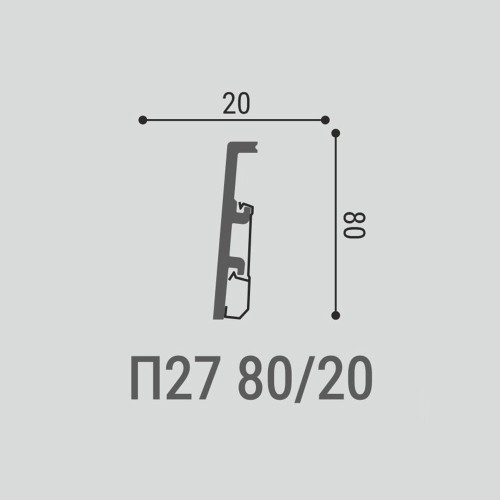 Плинтус под покраску Bello Deco П27 2000×80×20