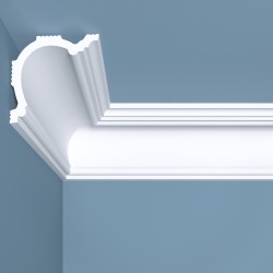 Потолочный плинтус под покраску Bello Deco К1 2000×80×80