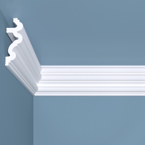 Потолочный плинтус под покраску Bello Deco К6 2000×30×80