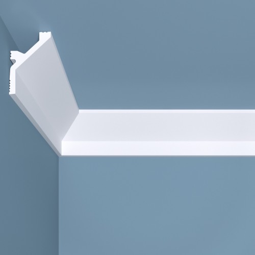 Потолочный плинтус под покраску Bello Deco К12 2000×40×60